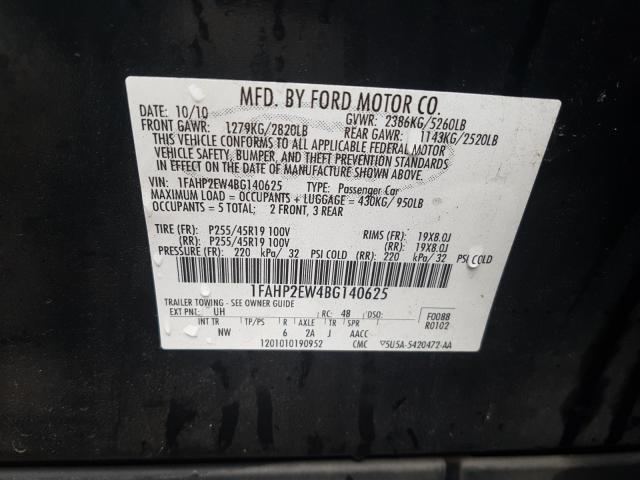 Photo 9 VIN: 1FAHP2EW4BG140625 - FORD TAURUS SEL 