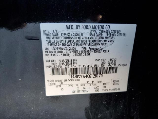 Photo 11 VIN: 1FAHP2EW4CG128170 - FORD TAURUS 