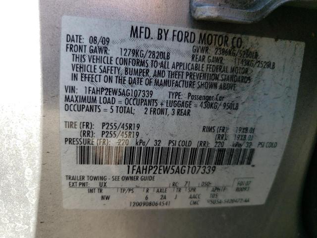 Photo 11 VIN: 1FAHP2EW5AG107339 - FORD TAURUS SEL 