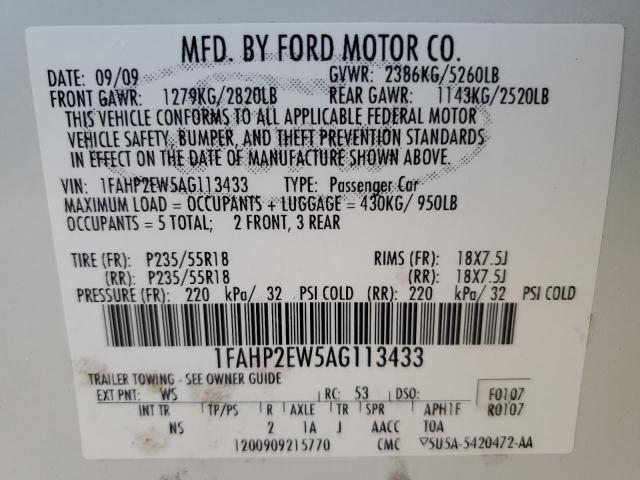 Photo 11 VIN: 1FAHP2EW5AG113433 - FORD TAURUS 