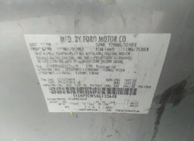 Photo 8 VIN: 1FAHP2EW5AG133648 - FORD TAURUS 