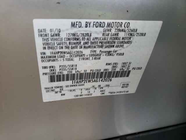 Photo 9 VIN: 1FAHP2EW5AG142026 - FORD TAURUS SEL 