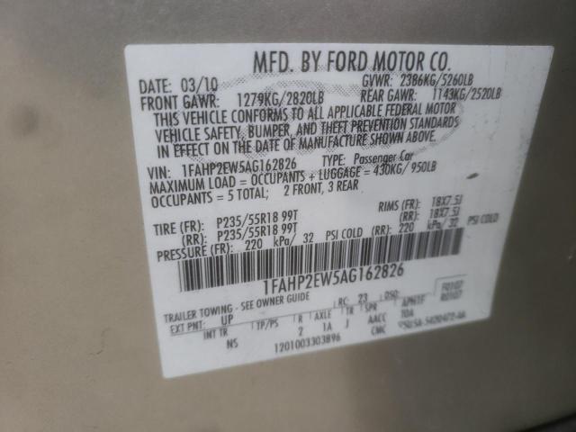 Photo 11 VIN: 1FAHP2EW5AG162826 - FORD TAURUS SEL 