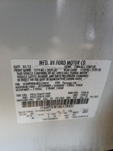 Photo 9 VIN: 1FAHP2EW5BG178431 - FORD TAURUS SEL 