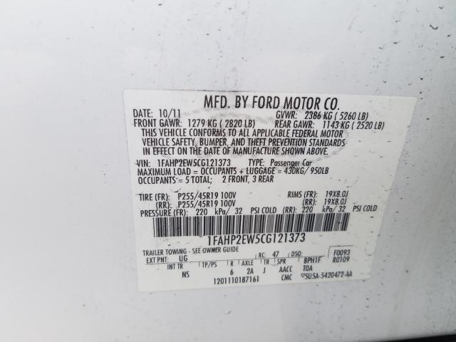 Photo 9 VIN: 1FAHP2EW5CG121373 - FORD TAURUS SEL 