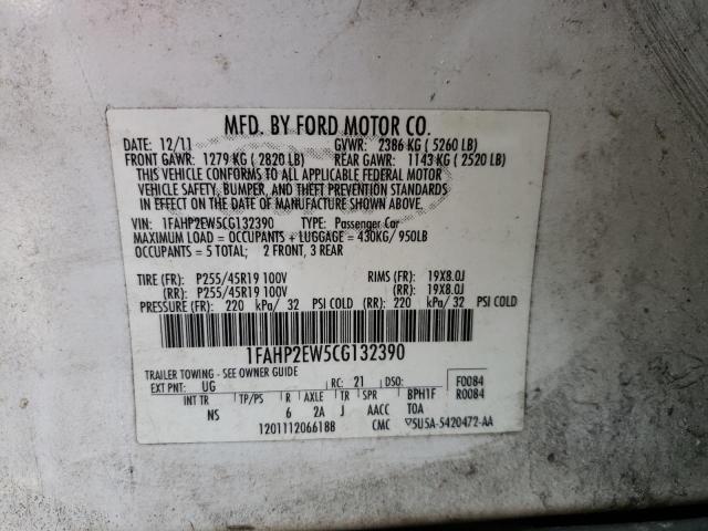 Photo 9 VIN: 1FAHP2EW5CG132390 - FORD TAURUS SEL 