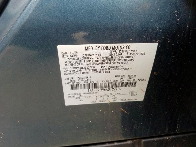 Photo 9 VIN: 1FAHP2EW6AG127132 - FORD TAURUS SEL 