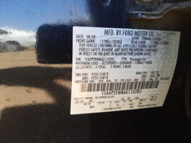 Photo 9 VIN: 1FAHP2EW8AG110283 - FORD TAURUS SEL 