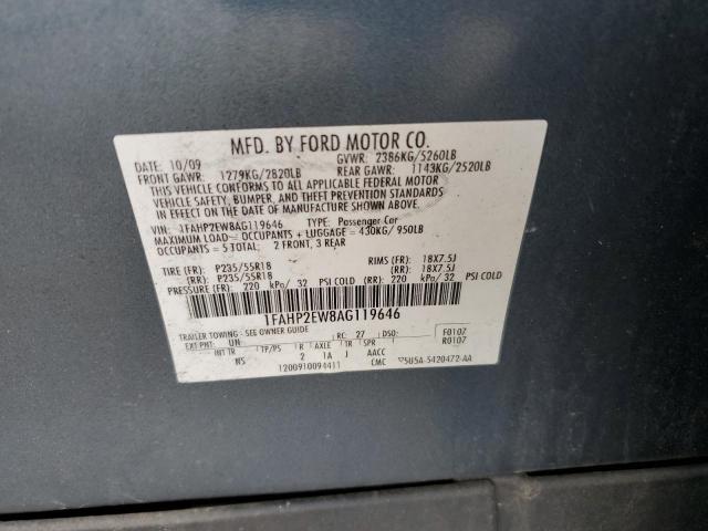 Photo 11 VIN: 1FAHP2EW8AG119646 - FORD TAURUS SEL 