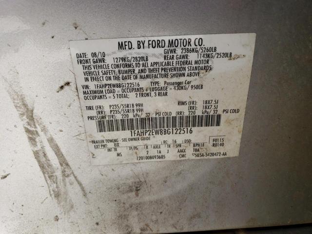 Photo 11 VIN: 1FAHP2EW8BG122516 - FORD TAURUS SEL 