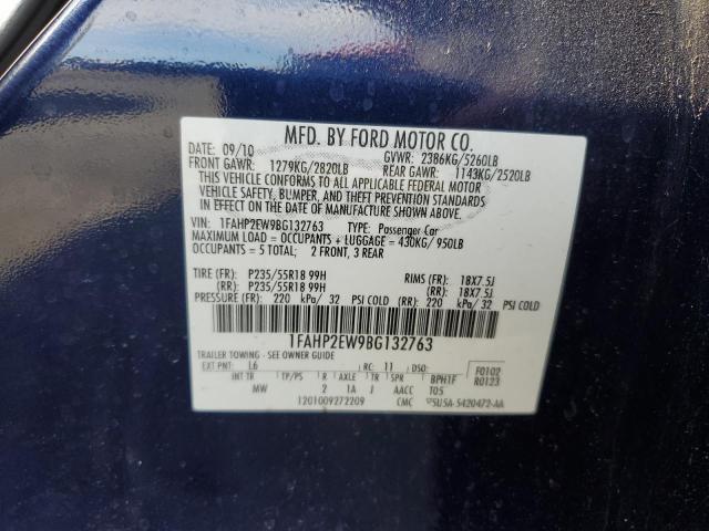 Photo 11 VIN: 1FAHP2EW9BG132763 - FORD TAURUS SEL 