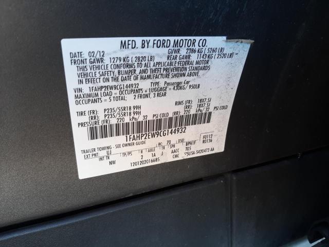 Photo 11 VIN: 1FAHP2EW9CG144932 - FORD TAURUS SEL 