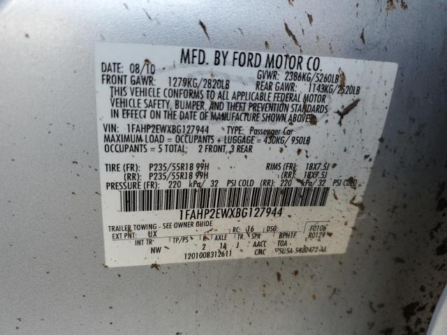 Photo 9 VIN: 1FAHP2EWXBG127944 - FORD TAURUS SEL 