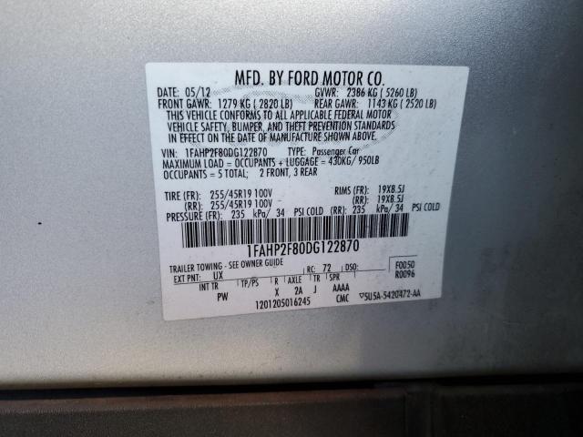 Photo 11 VIN: 1FAHP2F80DG122870 - FORD TAURUS LIM 