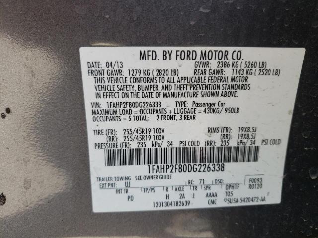 Photo 9 VIN: 1FAHP2F80DG226338 - FORD TAURUS LIM 