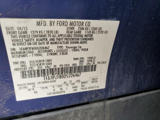 Photo 12 VIN: 1FAHP2F80DG226467 - FORD TAURUS LIM 