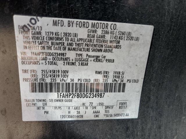 Photo 9 VIN: 1FAHP2F80DG234987 - FORD TAURUS LIM 