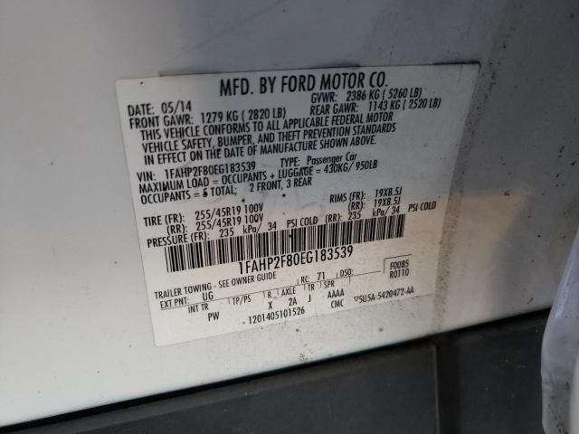 Photo 11 VIN: 1FAHP2F80EG183539 - FORD TAURUS LIM 