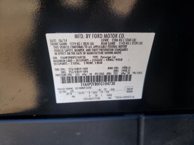 Photo 9 VIN: 1FAHP2F80FG104730 - FORD TAURUS LIM 