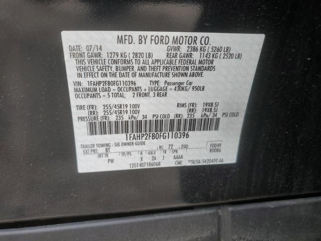 Photo 11 VIN: 1FAHP2F80FG110396 - FORD TAURUS LIM 