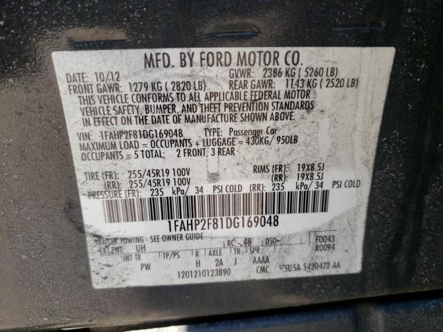 Photo 9 VIN: 1FAHP2F81DG169048 - FORD TAURUS LIM 