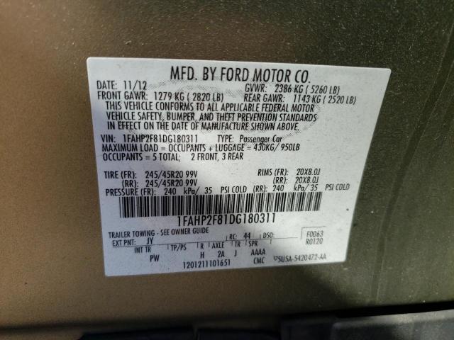 Photo 11 VIN: 1FAHP2F81DG180311 - FORD TAURUS LIM 