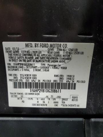 Photo 11 VIN: 1FAHP2F81DG208611 - FORD TAURUS LIM 