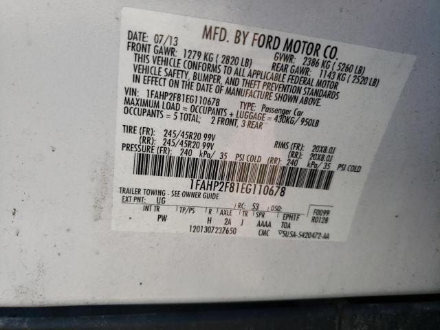 Photo 11 VIN: 1FAHP2F81EG110678 - FORD TAURUS LIM 