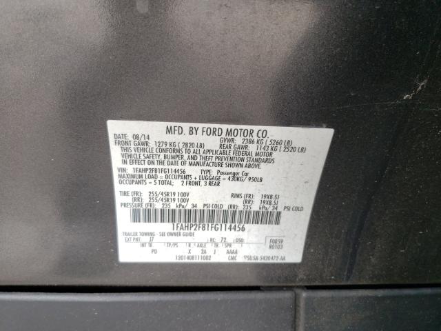 Photo 9 VIN: 1FAHP2F81FG114456 - FORD TAURUS LIM 