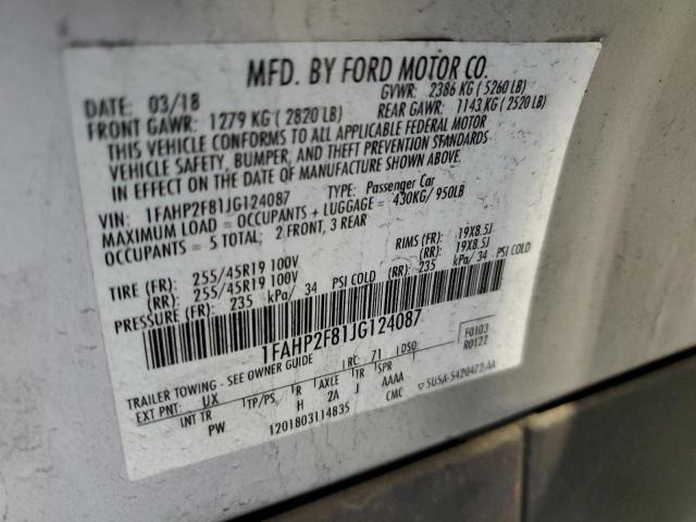 Photo 11 VIN: 1FAHP2F81JG124087 - FORD TAURUS 