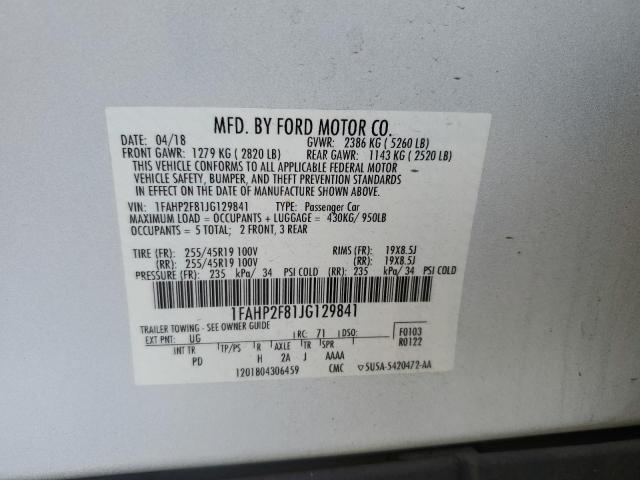 Photo 11 VIN: 1FAHP2F81JG129841 - FORD TAURUS 