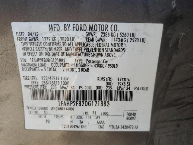 Photo 9 VIN: 1FAHP2F82DG121882 - FORD TAURUS LIM 