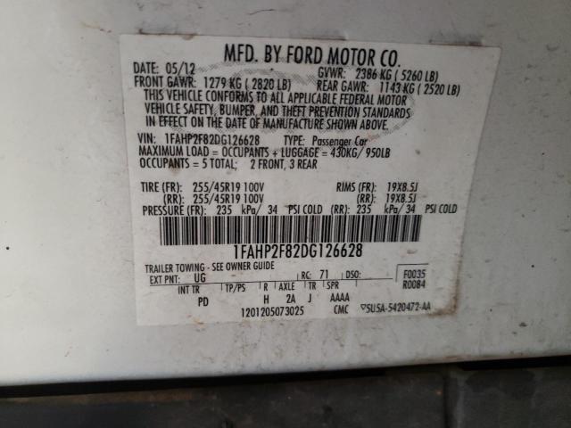 Photo 11 VIN: 1FAHP2F82DG126628 - FORD TAURUS LIM 