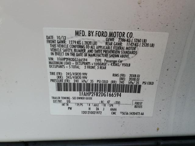 Photo 11 VIN: 1FAHP2F82DG166594 - FORD TAURUS LIM 