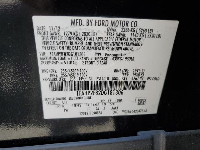 Photo 11 VIN: 1FAHP2F82DG181306 - FORD TAURUS LIM 