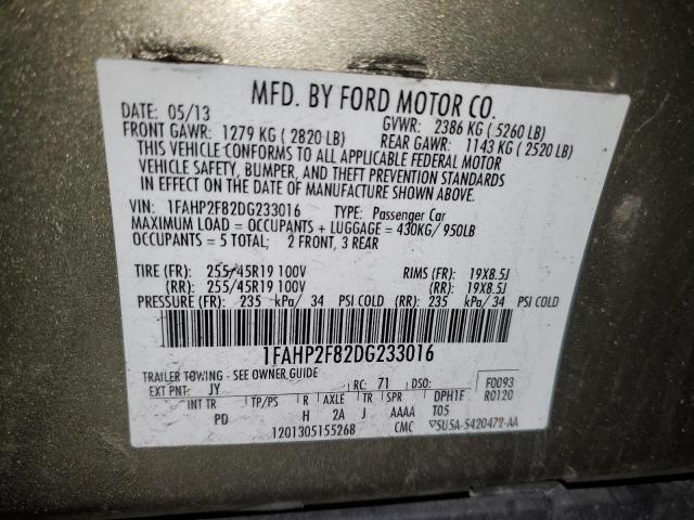 Photo 11 VIN: 1FAHP2F82DG233016 - FORD TAURUS 