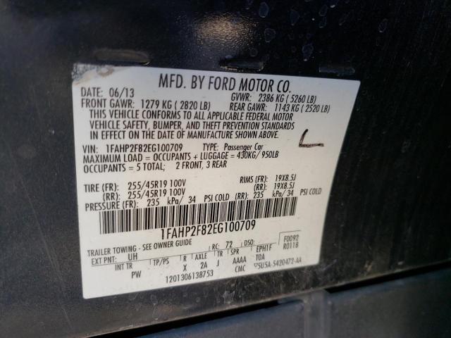 Photo 9 VIN: 1FAHP2F82EG100709 - FORD TAURUS LIM 