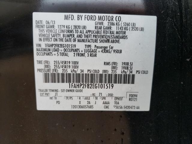 Photo 9 VIN: 1FAHP2F82EG101519 - FORD TAURUS LIM 