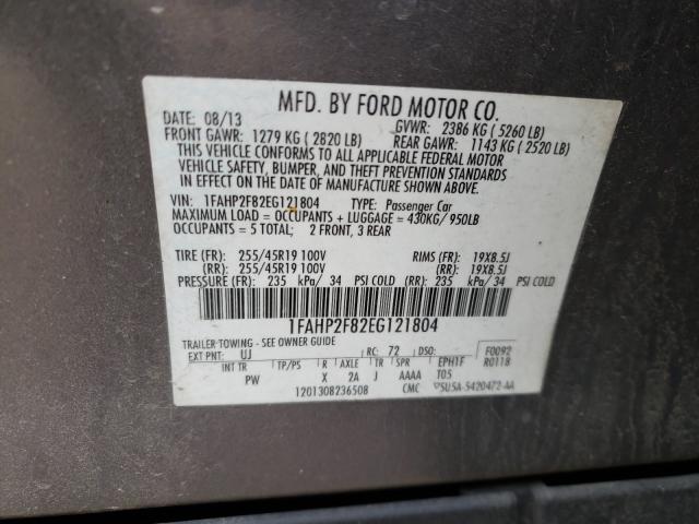 Photo 9 VIN: 1FAHP2F82EG121804 - FORD TAURUS LIM 