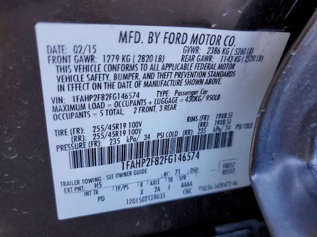 Photo 9 VIN: 1FAHP2F82FG146574 - FORD TAURUS 