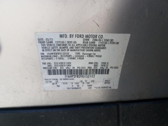 Photo 9 VIN: 1FAHP2F82FG152102 - FORD TAURUS LIM 