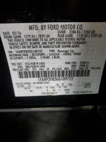 Photo 11 VIN: 1FAHP2F82GG109722 - FORD TAURUS 