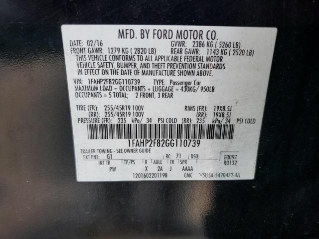 Photo 11 VIN: 1FAHP2F82GG110739 - FORD TAURUS LIM 