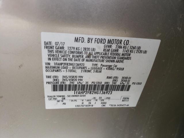 Photo 11 VIN: 1FAHP2F82HG136923 - FORD TAURUS LIM 