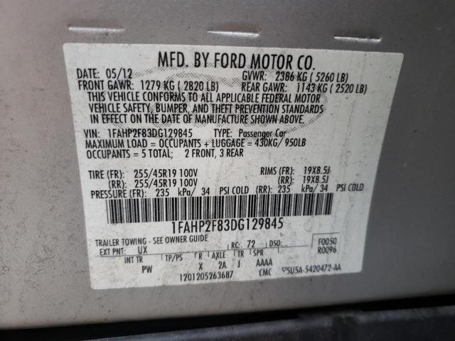 Photo 9 VIN: 1FAHP2F83DG129845 - FORD TAURUS LIM 