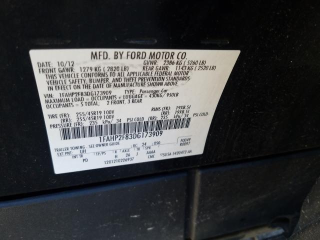 Photo 9 VIN: 1FAHP2F83DG173909 - FORD TAURUS LIM 