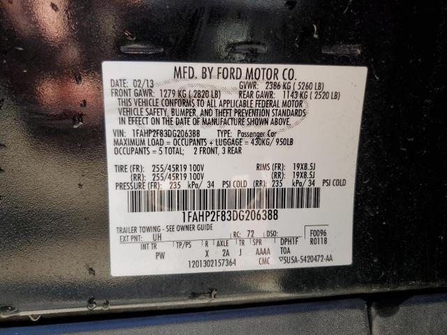 Photo 11 VIN: 1FAHP2F83DG206388 - FORD TAURUS 