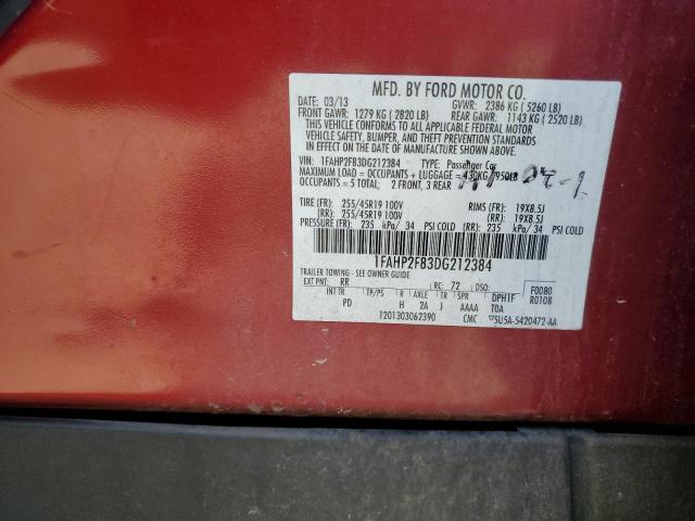 Photo 11 VIN: 1FAHP2F83DG212384 - FORD TAURUS LIM 