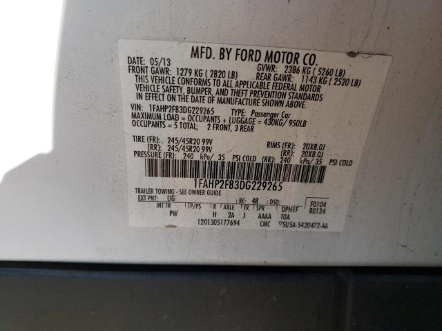 Photo 11 VIN: 1FAHP2F83DG229265 - FORD TAURUS LIM 