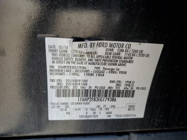 Photo 11 VIN: 1FAHP2F83EG179386 - FORD TAURUS LIM 